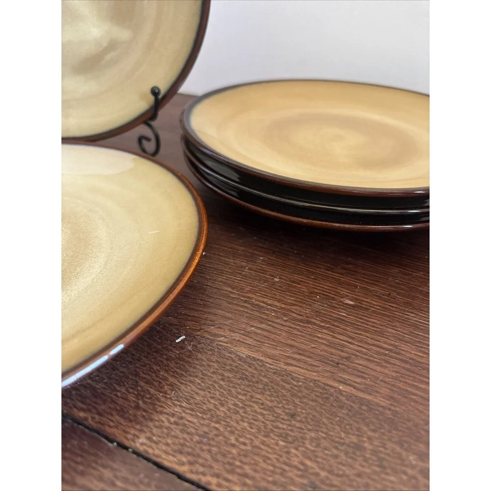 Sango Nova‎ Brown # 4933 Set of 5 Salad Plates 8